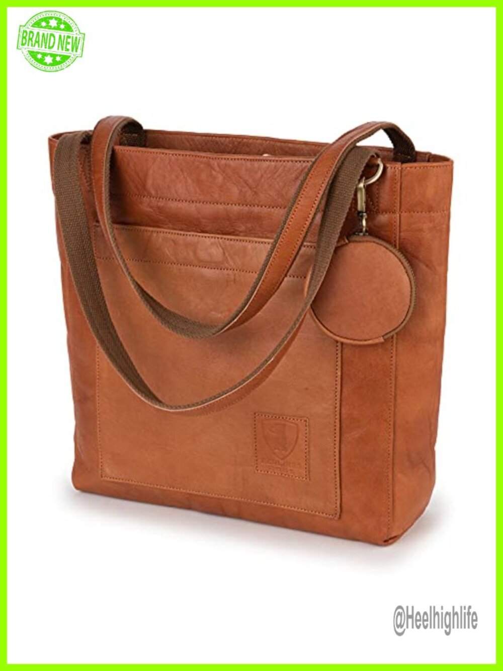 Vintage Full Grain Leather Tote Bag Women Seville